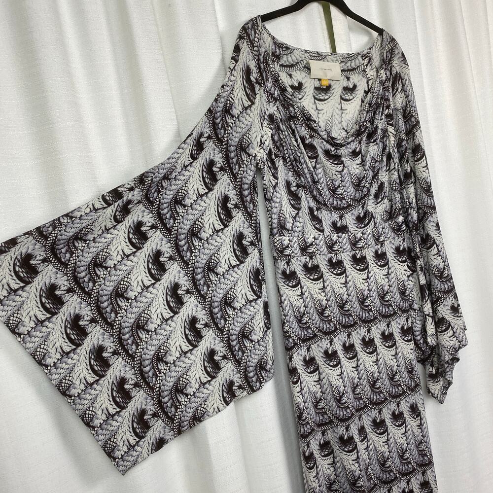 Anthropologie Leifsdottir Black Python Kimono Sle… - image 7